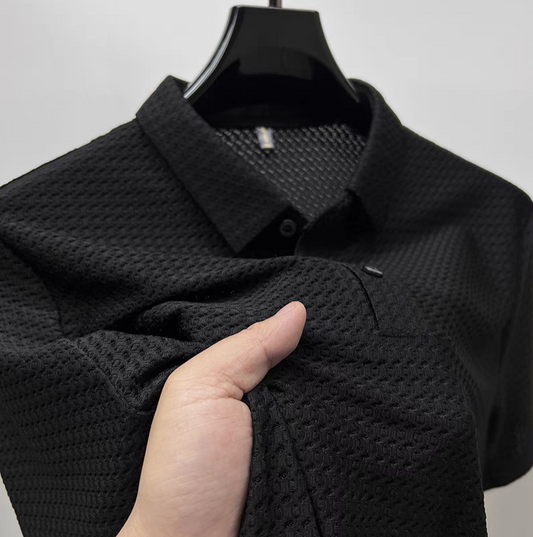 Elite Jacquard Weave Textured Polo T-Shirt