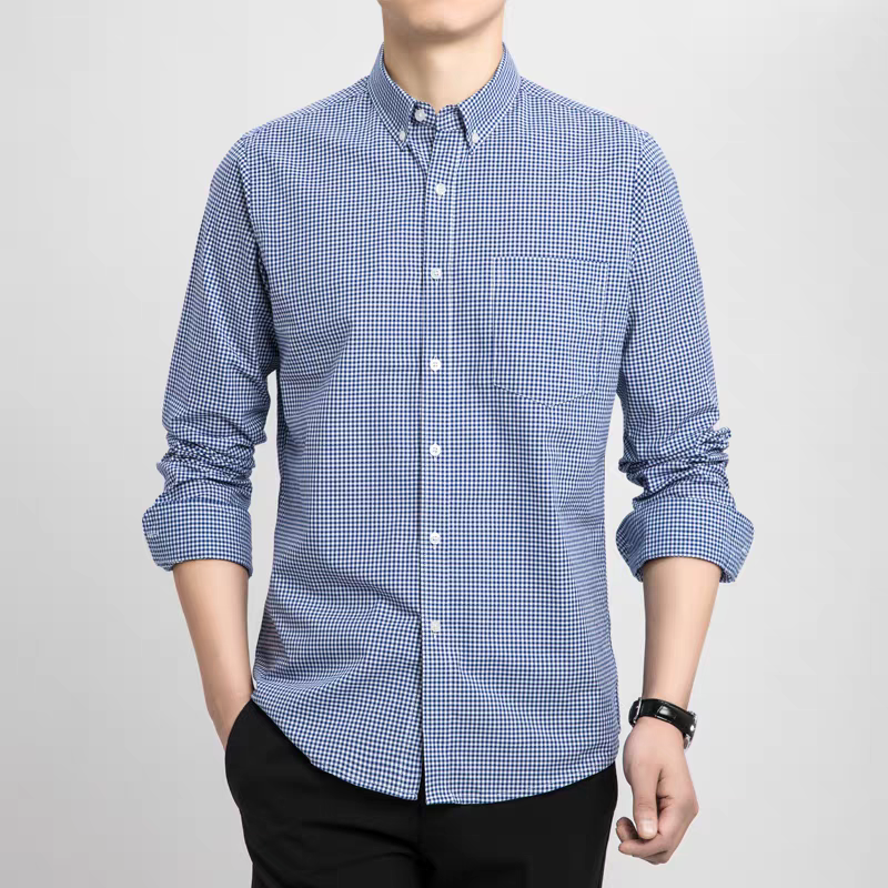 Gentleman’s Minimal Check Buttoned Shirt